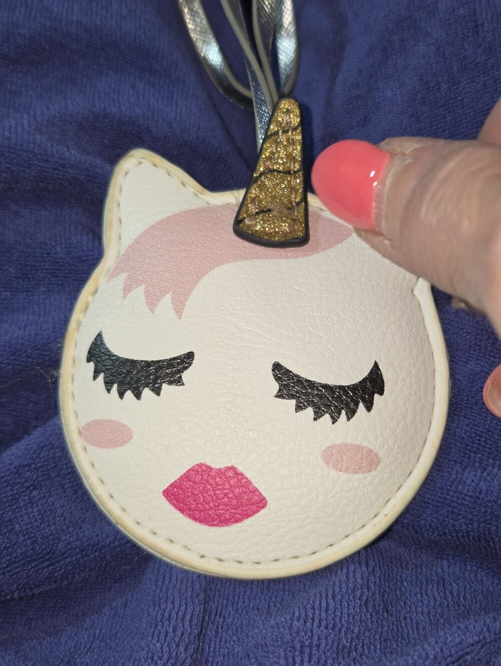 Betsey Johnson Unicorn Cat Face Purse Charm